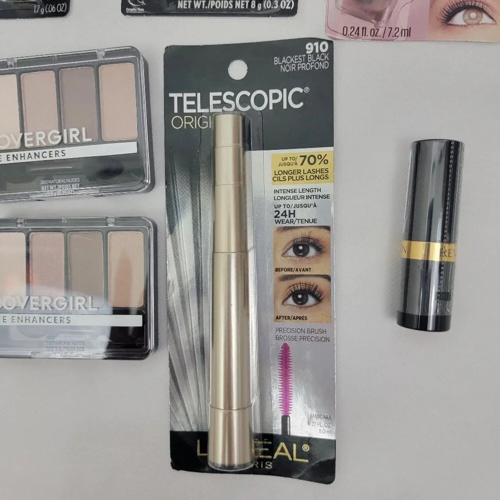 COVERGIRL Easy Breezy Brow Pencils BLACK 2pk LOT Eyeliner Mascara Mixed Bundle - Picture 9 of 16